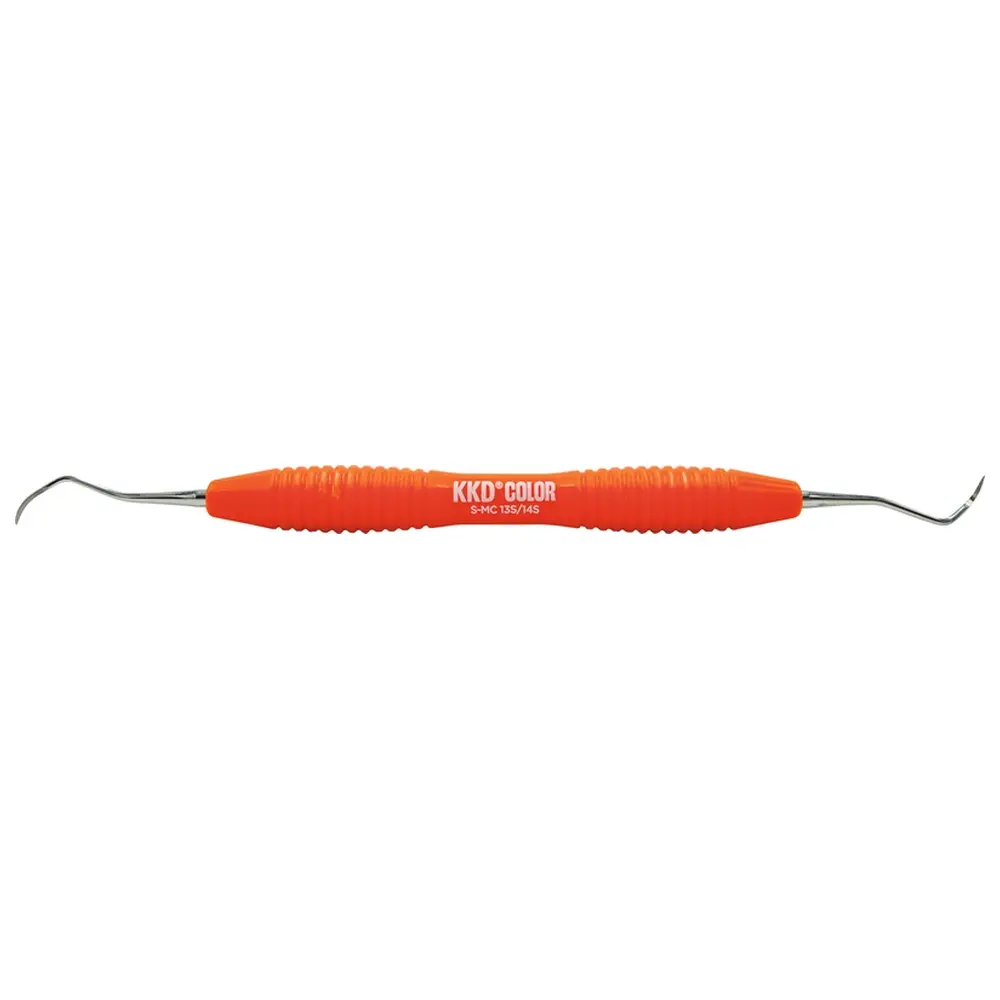Kentzler-Kaschner KKD® COLOR Scaler - Stück orange, für Front- und Seitenzähne, mit ergonomischem Silicongriff