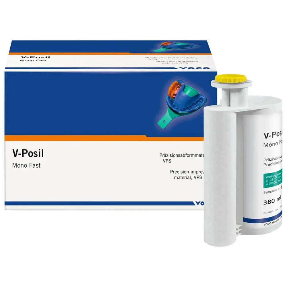 VOCO V-Posil Mono Fast - Packung 380 ml Doppelkartusche, 10 Mischkanülen Typ 31