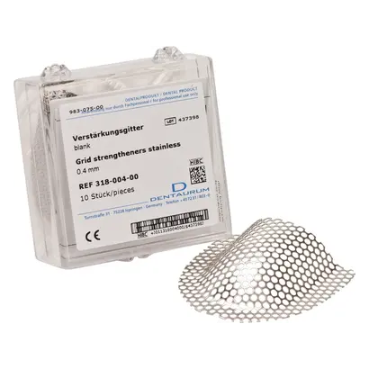 Dentaurum GmbH & Co. KG Verstärkungsgitter Edelstahl S0,4mm Pa 10