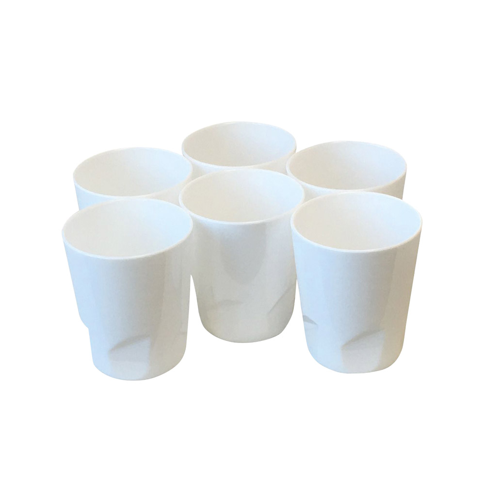 GX232393_Mundspuelbecher_PC_Mehrweg_weiss__6St Mundspülbecher PC Mehrweg weiß 6St