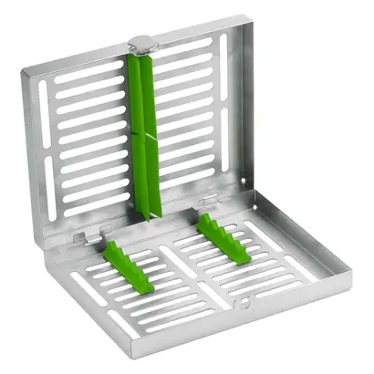 ASA Dental Instrumenten Kassette MIDI - Stück grün, 182 x 144 x 34 mm, für 5 Instrumente