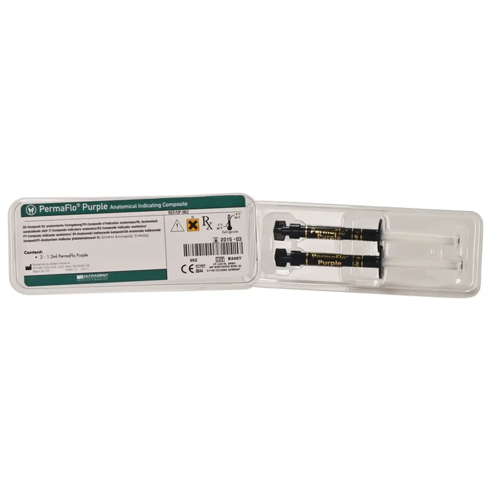 Ultradent Products PermaFlo™ - Packung 2 x 1,2 ml Spritze purple