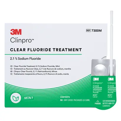 3M Espe Dental Products Clinpro Clear Fluoride Treatment Mint Flavor 0,5ml Pa 50