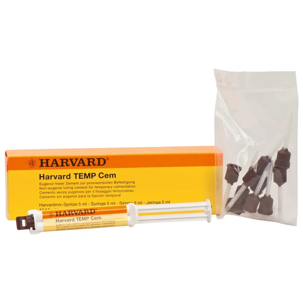 Harvard Dental International Harvard TEMP Cem - Packung 5 ml Harvardmix-Spritze, 10 Mischkanülen