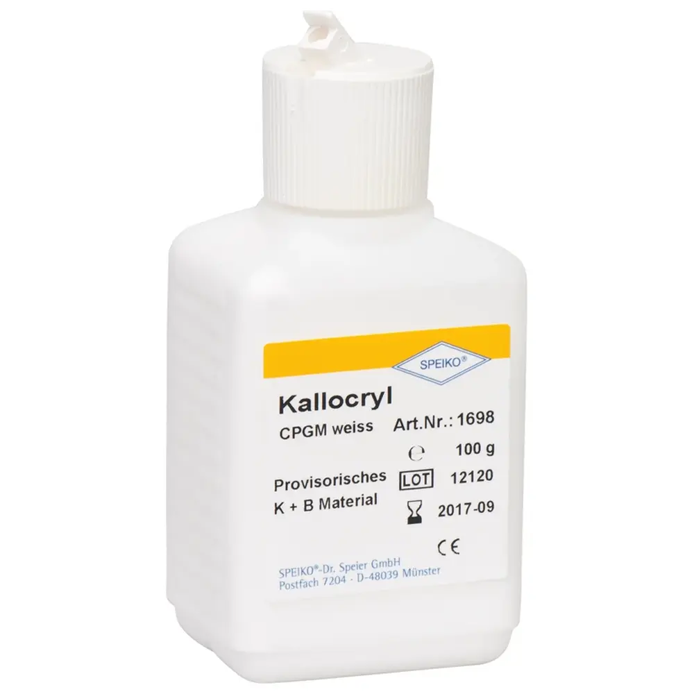 SPEIKO Kallocryl® CPGM zahnfarbig - Flasche 100 g Pulver weiß