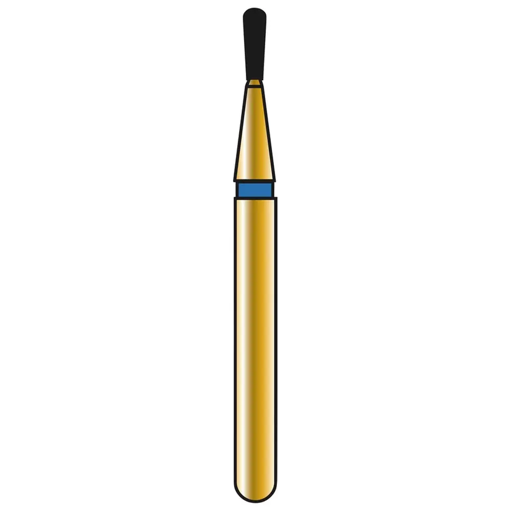 COLTENE DIATECH Diamanten G830 - Packung 5 Stück blau mittel (M), FG, Figur 233 Birne, 2,7 mm, ISO 009