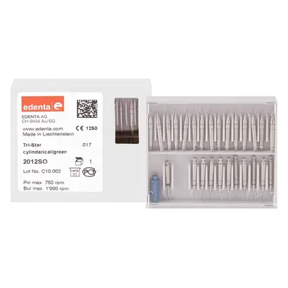 Edenta TRI-STAR - Sortiment 100 montierte Stifte .017/0,5 mm