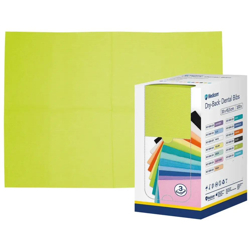 Medicom® Dry-Back® Patientenservietten - Karton 100 Stück limette, 33 x 45,5 cm