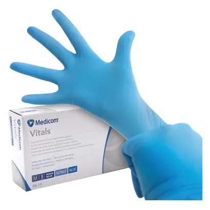 KOLMI-HOPEN MEDICOM GROUP SafeTouch Advanced Vitals blau PF M Nitrilhandschuhe Pa 100