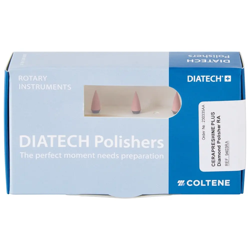 COLTENE DIATECH CERAPRESHINE PLUS - Packung 5 Stück rot, RA Figur 243 Flamme, 10 mm, ISO 040