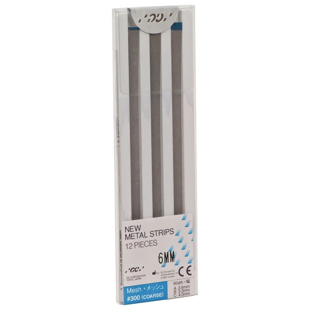GC NEW METAL STRIPS - Packung 12 Stück, 6 mm breit, Körnung 300
