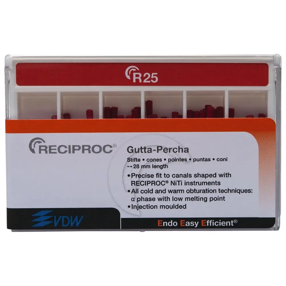 VDW RECIPROC® Guttapercha - Packung 60 Stück ISO 025