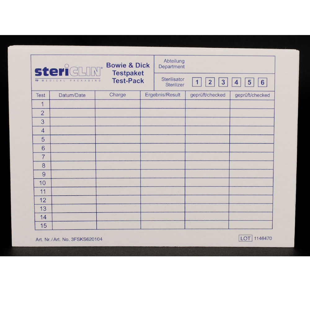 BOWIE & DICK Testbögen DIN A5 (15x) Pa