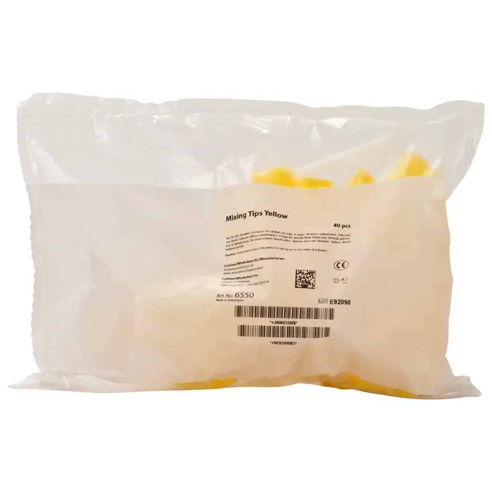 COLTENE Mixing Tips Yellow - Packung 40 Stück gelb, klein