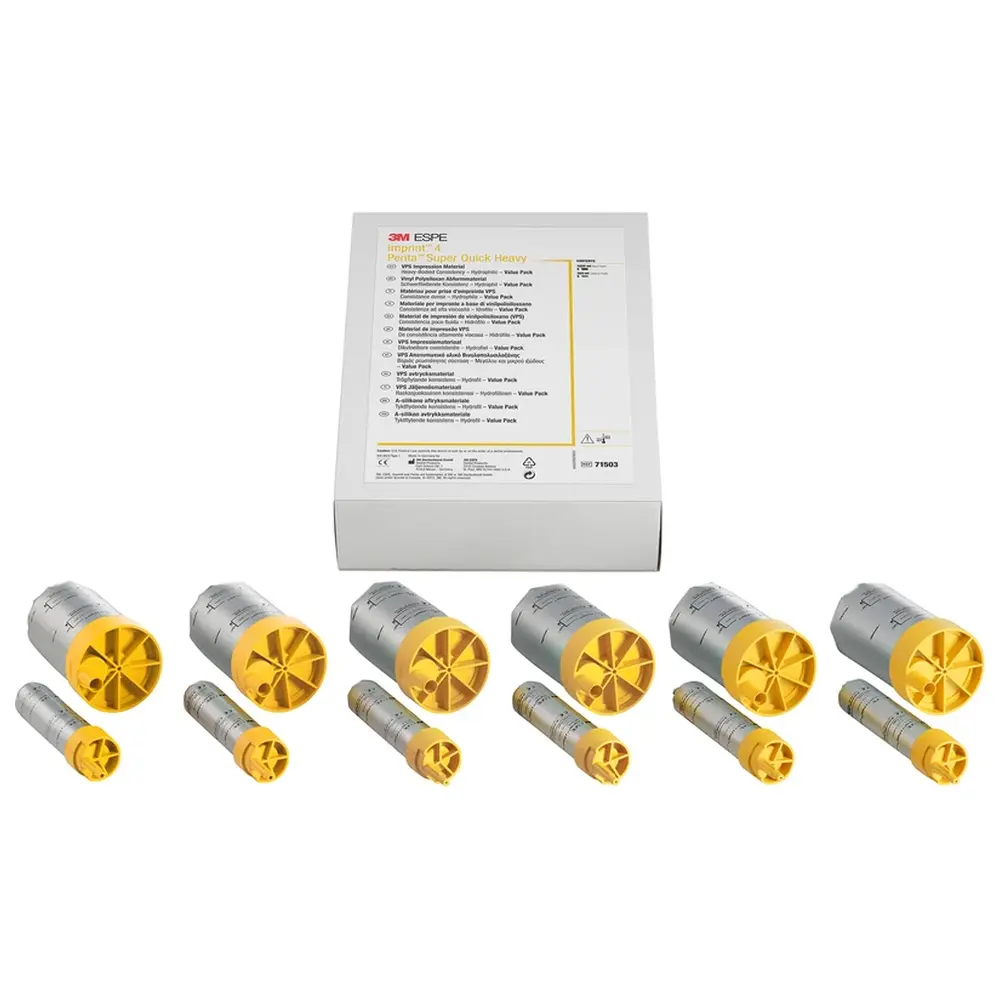 Solventum Dental Solutions Imprint™ 4 Penta™ Heavy - Value Pack 6 x 300 ml Basispaste, 6 x 60 ml Katalysator Super Quick