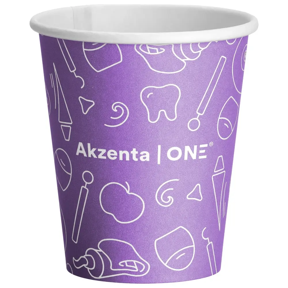 Akzenta ONE Pappbecher - Karton 20 x 50 Stück purple rain, 200 ml
