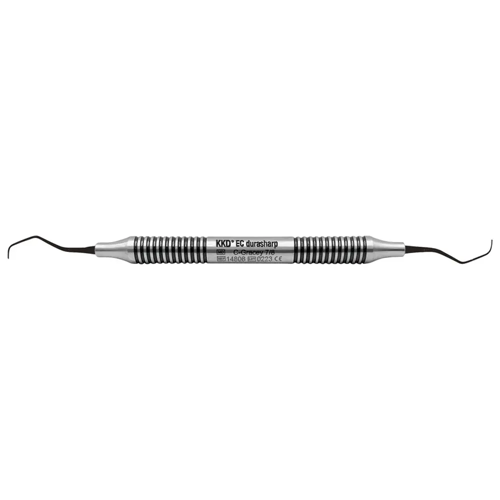 Kentzler-Kaschner KKD® Easy Clean durasharp Gracey Kürette - Stück Figur 7/8, für Prämolaren/Molaren, mit Metallgriff