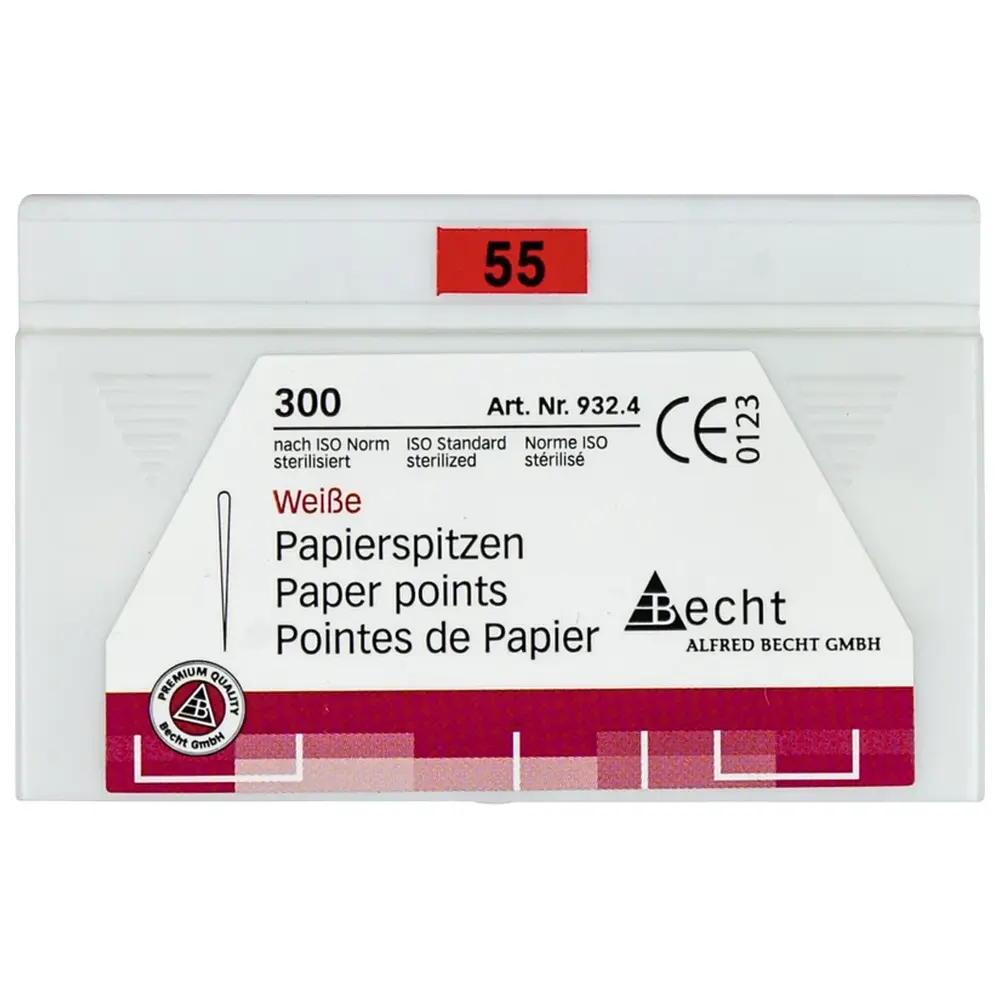 Becht Papierspitzen weiß - Packung 300 Stück ISO 055