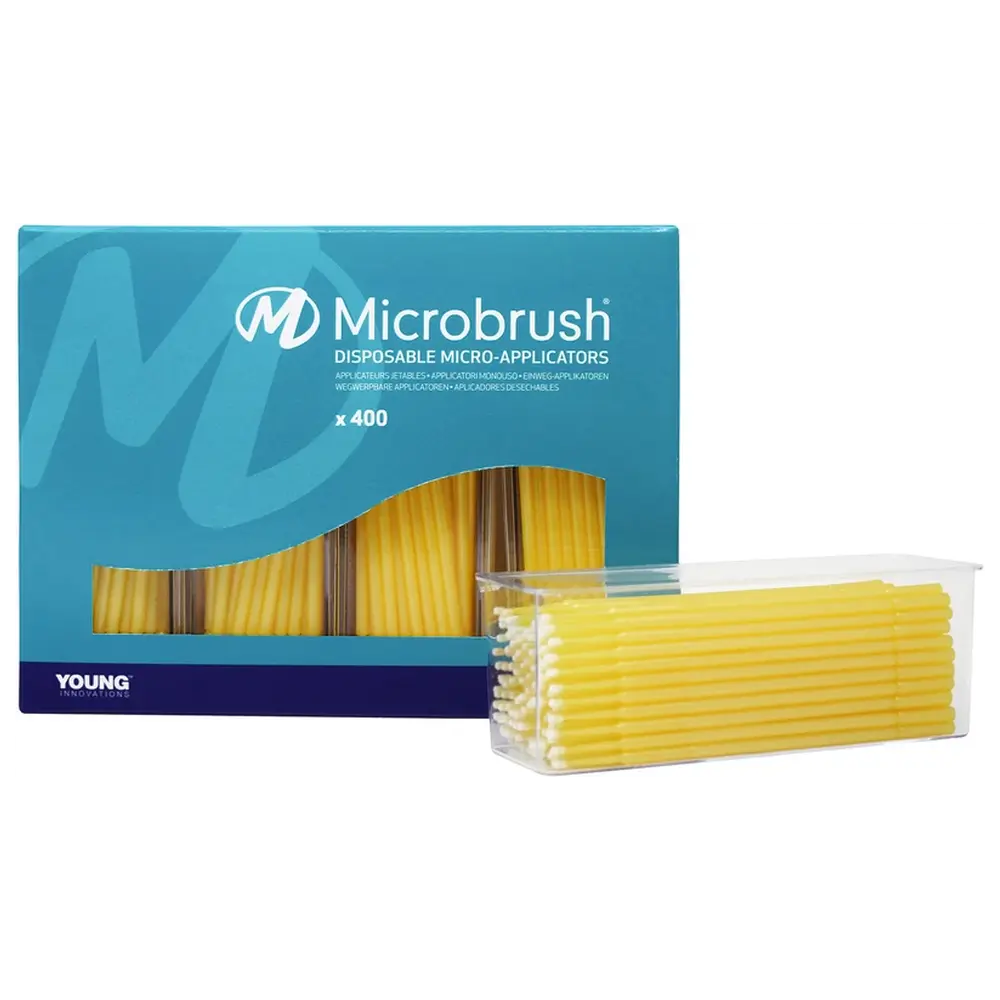 Microbrush International Microbrush® Applikatoren Plus Serie - Packung 400 Stück gelb, fein 1,5 mm