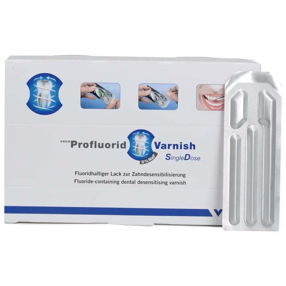 VOCO Profluorid® Varnish - Packung 50 x 0,4 ml Cola Limette, Zubehör
