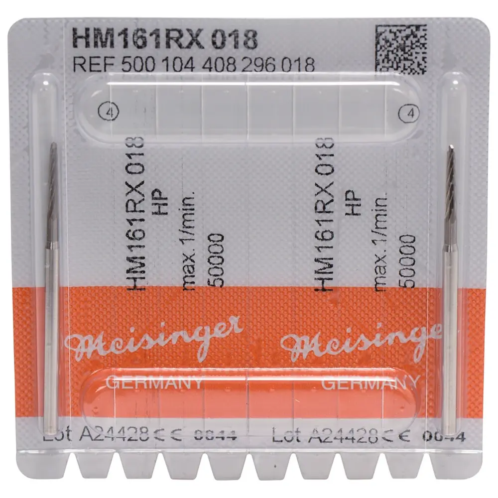 Hager & Meisinger Chirurgie Fräser HM 161 - Packung 2 Stück kreuzverzahnt, HP, Figur 408, 11 mm, ISO 018