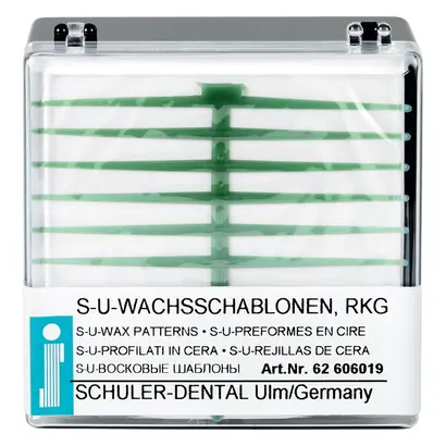 SCHULER-DENTAL S-U-WACHSSCHABLONEN - Packung 10 Stück Ringklammer gerade