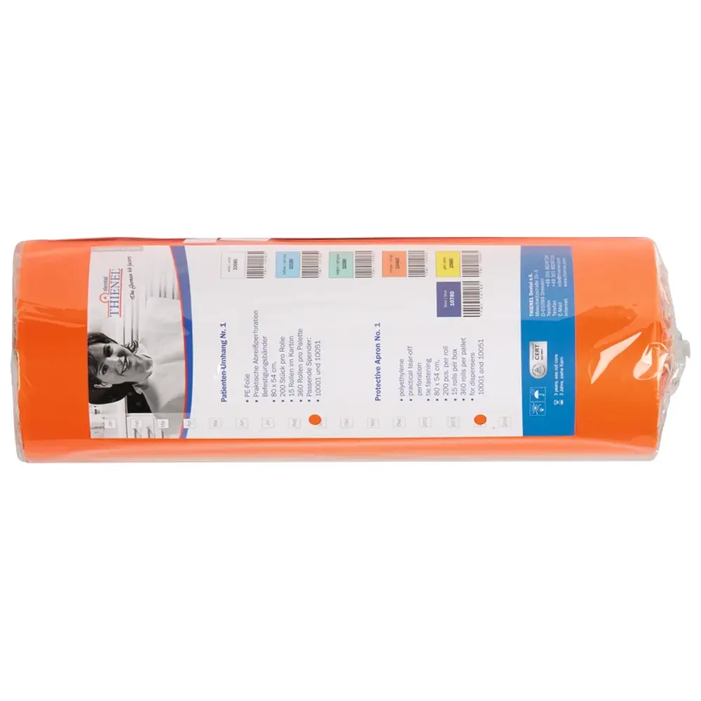 THIENEL Dental Patientenumhang Nr. 1 - Rolle 200 Stück orange, 80 x 54 cm