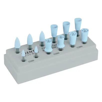 Edenta Prophy Polierer Pasteless - Kit 12 Stück blau (ISO 050, 030, 060)