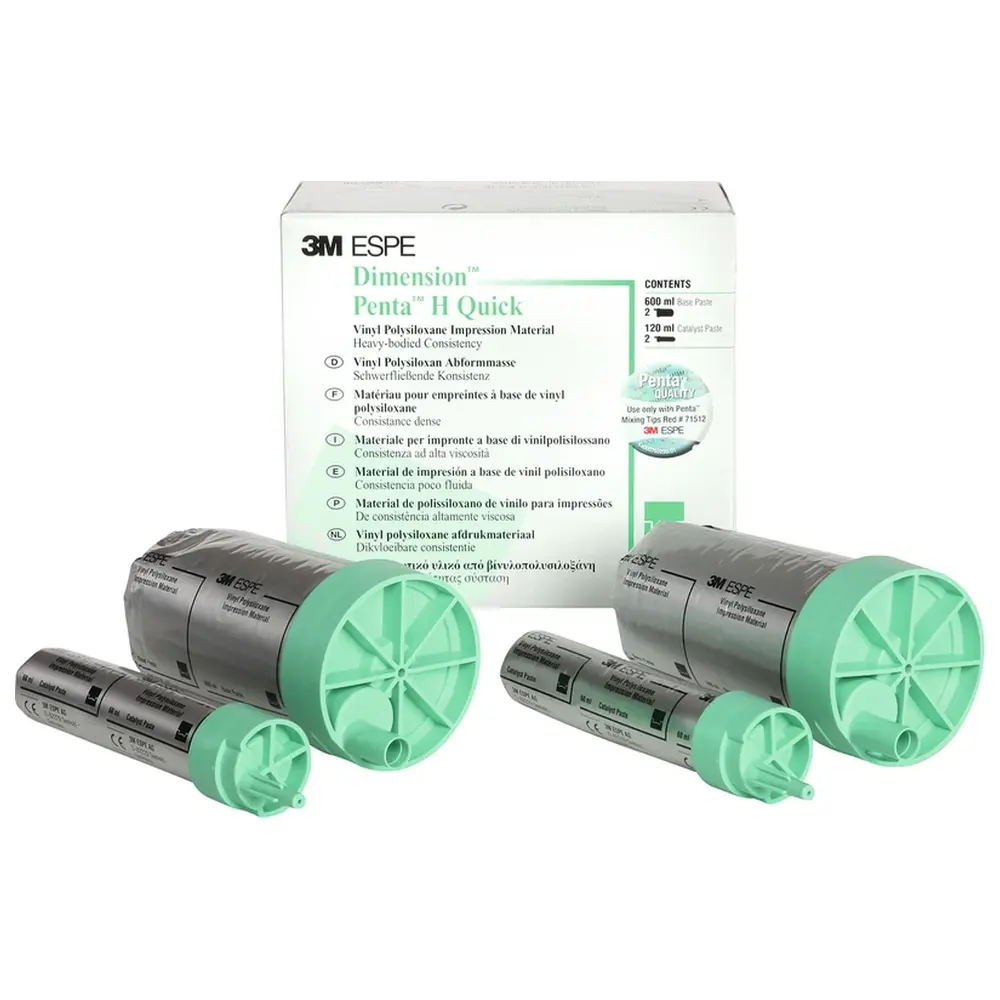 Solventum Dental Solutions Dimension™ - Refill Packung 4 x 50 ml Doppelkartusche, 20 Mischkanülen gelb, Garant L Quick