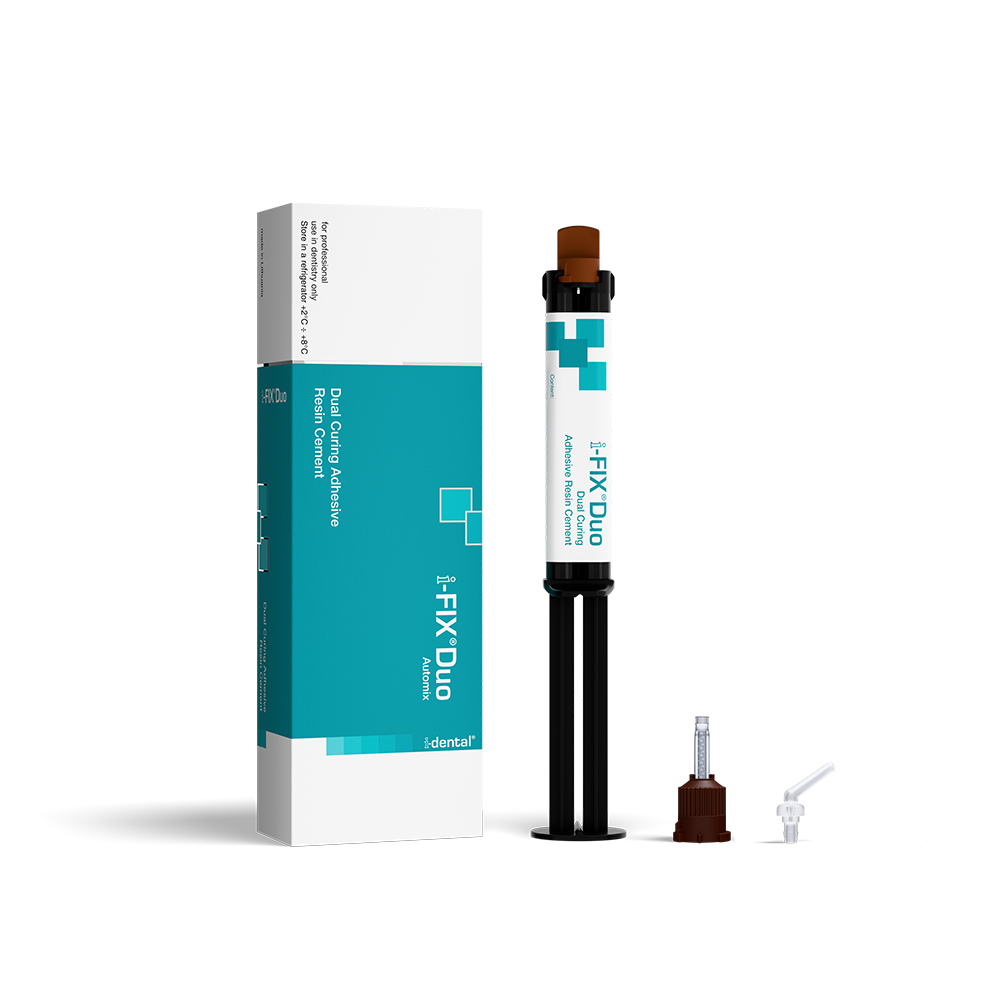 i-FIX Duo i-dental Dual Curing Adhesive Resin Cement – 8g, 10 Automix Tips, 10 Intraoral Tips, dentaler Kleber für Zahnarztbedarf i-FIX Duo i-dental Dual Curing Adhesive Resin Cement – 8g, 10 Automix Tips, 10 Intraoral Tips, dentaler Kleber für Zahnarztbedarf