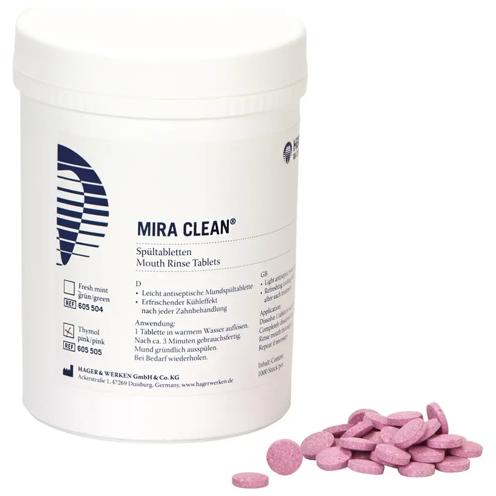 Hager & Werken MIRA CLEAN® - Dose 1.000 Stück Thymol pink