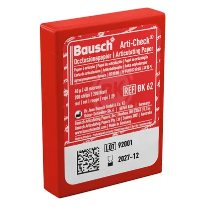 Dr. Jean Bausch GmbH & Co.KG Okklusionspapier 40my rot m.Spender BK62 Blatt 200