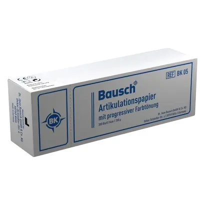 Dr. Jean Bausch GmbH & Co.KG Artikulationspapier 200my blau Heftchen BK5 Pa Dr. Jean Bausch GmbH & Co.KG Artikulationspapier 200my blau Heftchen BK5 Pa