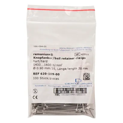 Dentaurum GmbH & Co. KG remanium Knopfanker D0,90mm Pa 100