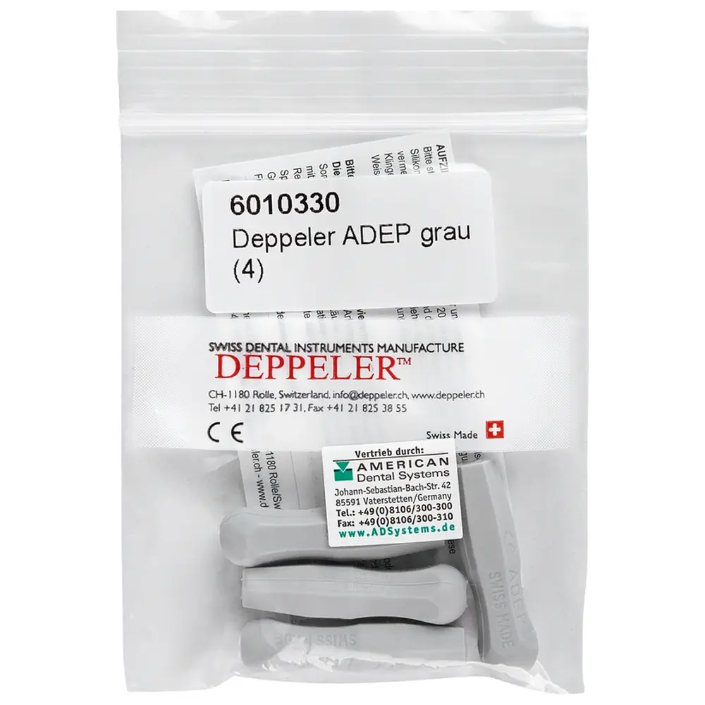 American Dental Griffhülsen - Packung 4 Stück grau