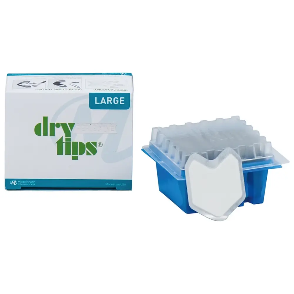 Microbrush International Reflective DryTips® - Packung 50 Stück silber, groß