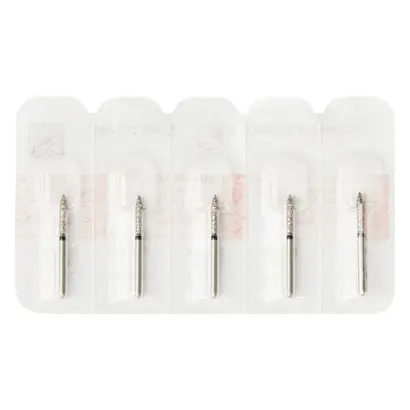 Edenta Diamanten 862 - Packung 5 Stück schwarz supergrob, FG, Figur 249 Flamme, 8 mm, ISO 016