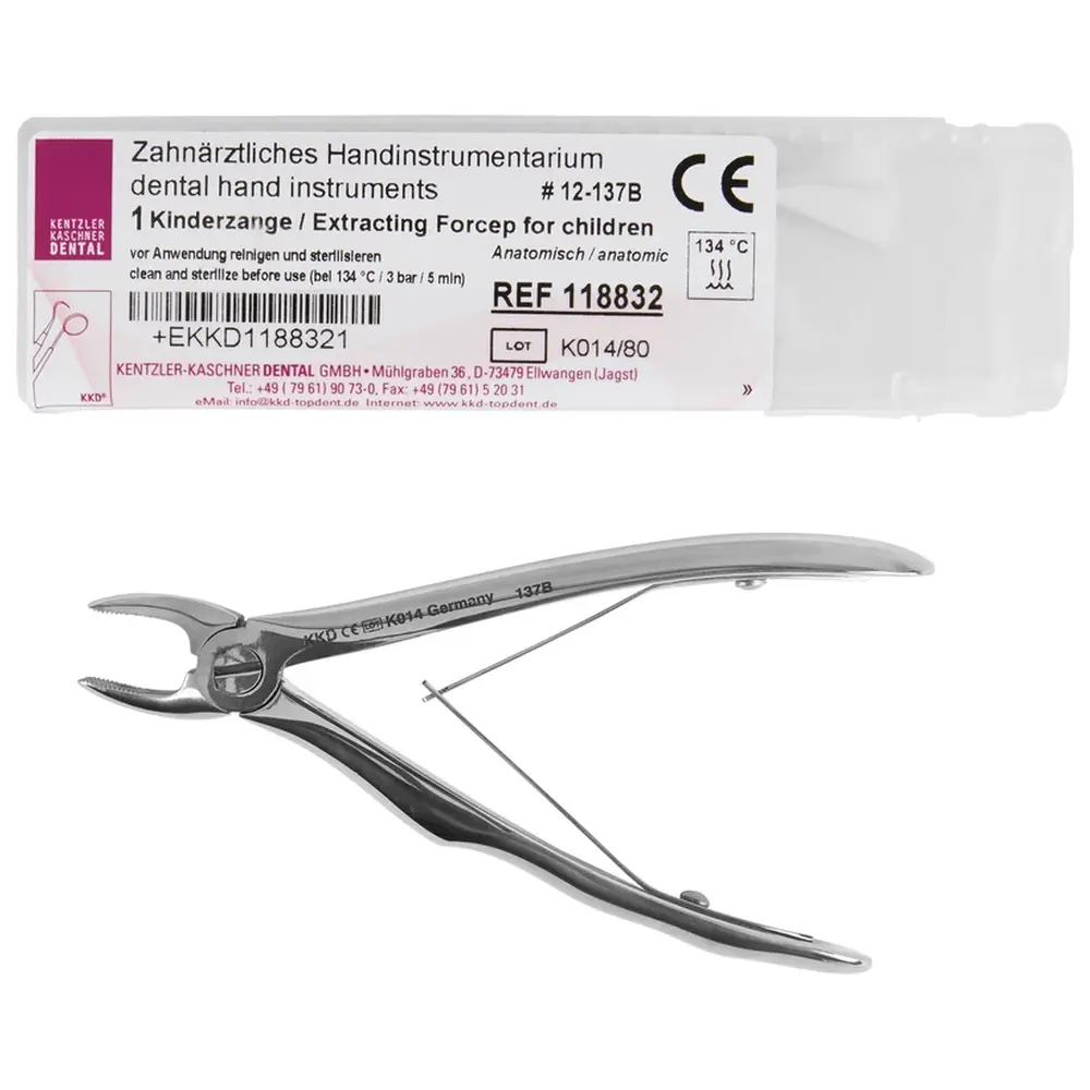 Kentzler-Kaschner Kinderzahnzangen - Stück 137B anatomisch, OK-Schneidezähne