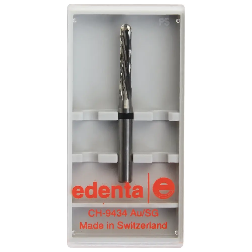 Edenta HM Parallelfräser 2635 - Stück Kreuzverzahnung, schwarz grob, HPK 123, Figur 137, 15 mm, ISO 023