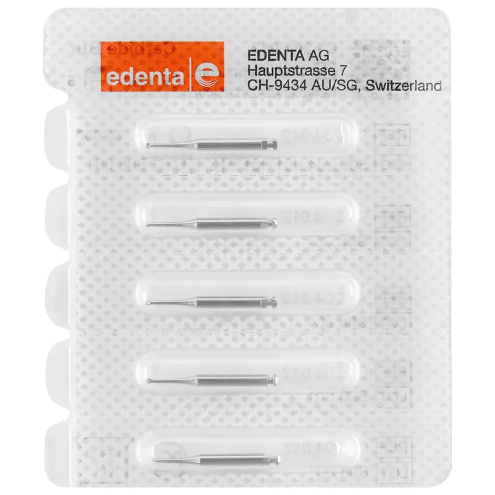 Edenta HM Bohrer C1 - Packung 5 Stück RA, Figur 001, ISO 012