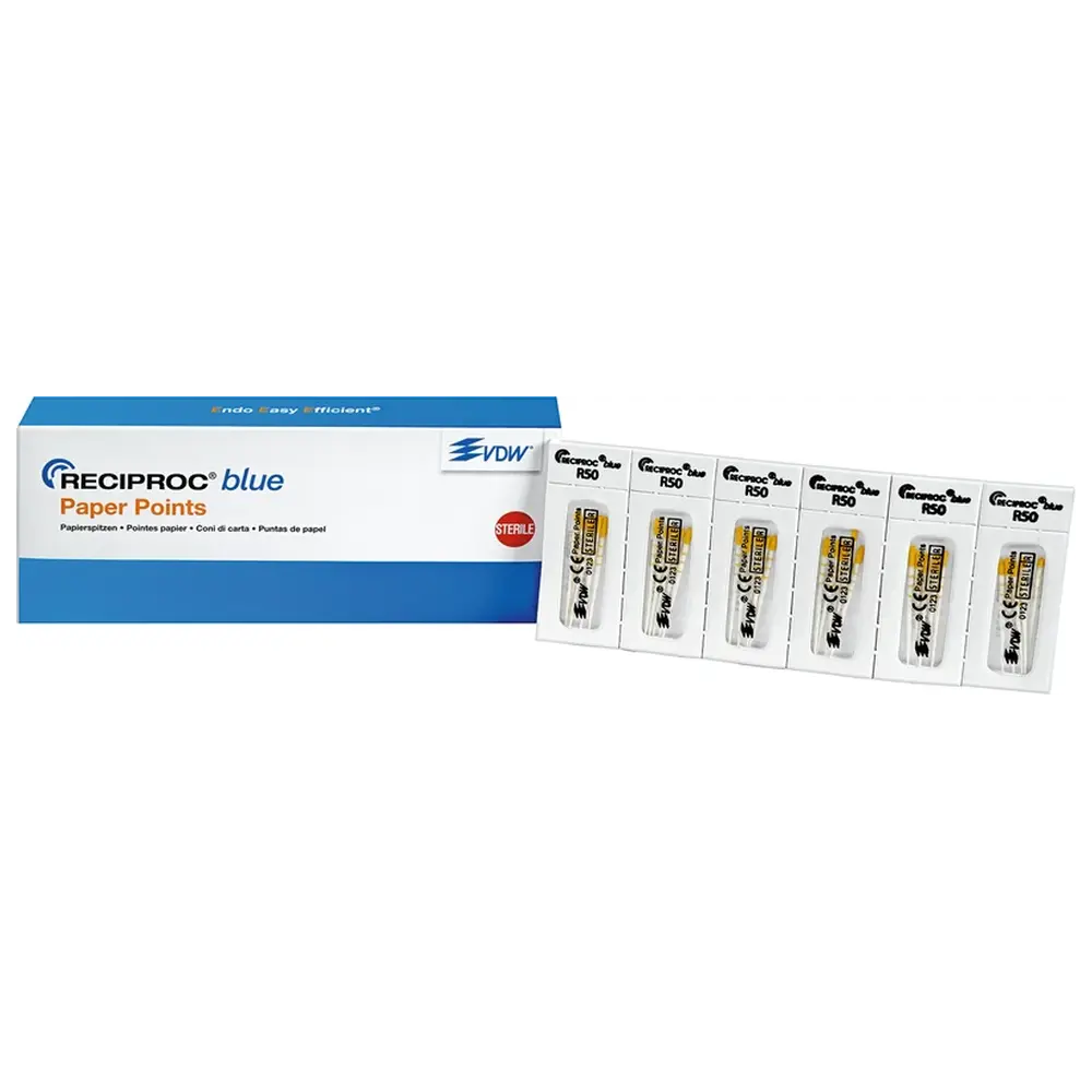 VDW RECIPROC® blue Papierspitzen - Packung 180 Stück ISO 050