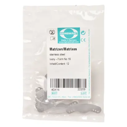 E.Hahnenkratt GmbH Matrizen S0,04mm 40/16 Pa 12 E.Hahnenkratt GmbH Matrizen S0,04mm 40/16 Pa 12