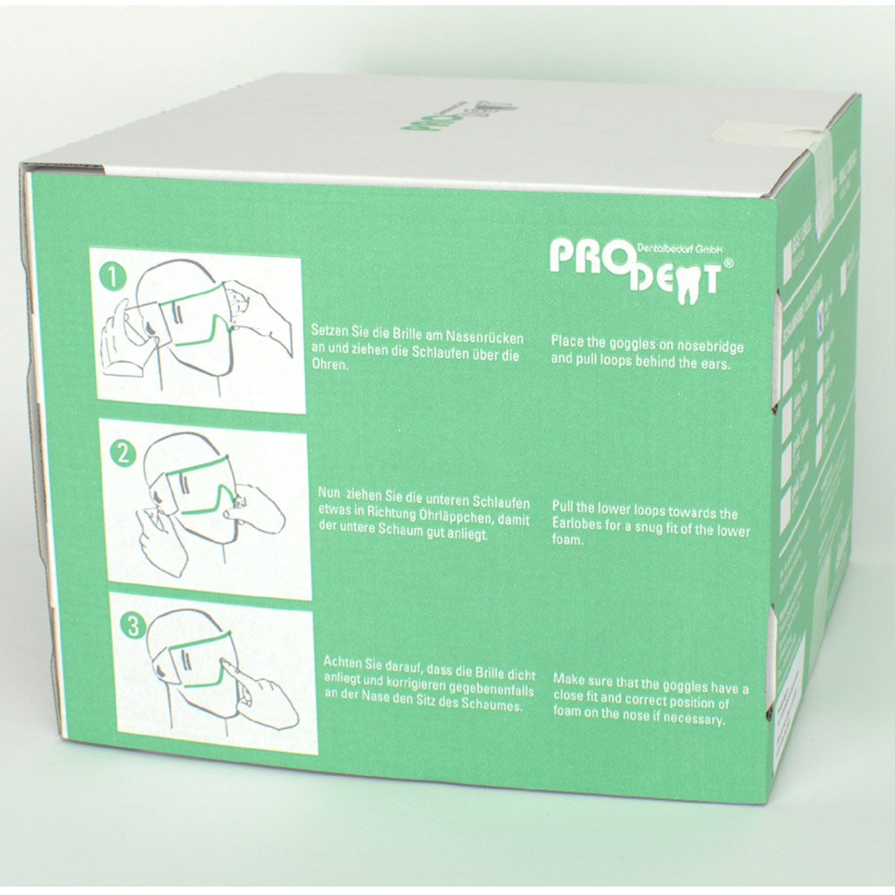 Schutzbrille Pat. Isiluxx rot getö. 40St