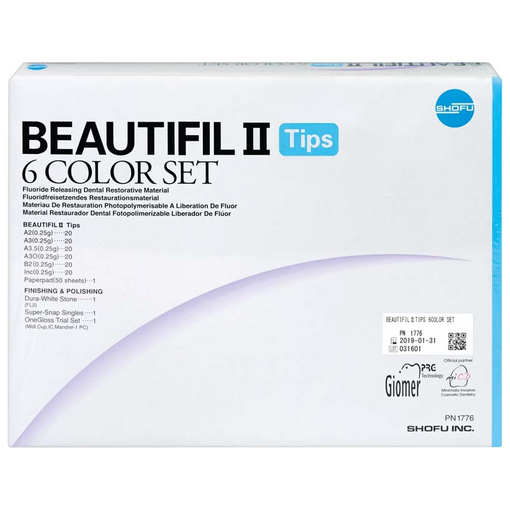 SHOFU BEAUTIFIL II - Tip Set 6 x 20 x 0,25 g Tip