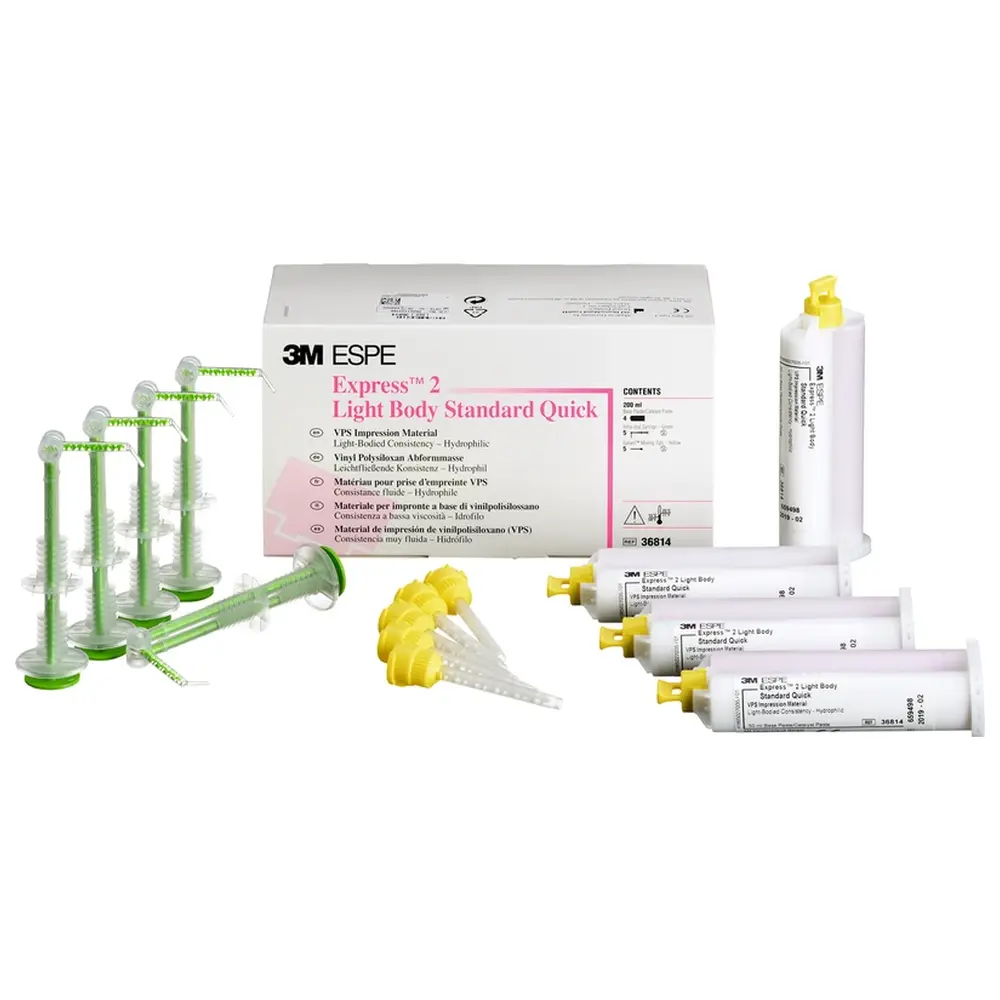 Solventum Dental Solutions Express™ 2 - Refill Packung 4 x 50 ml Doppelkartusche Light Body Standard Quick, Zubehör