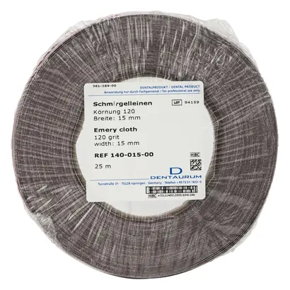 Dentaurum GmbH & Co. KG Schmirgelleinen Körnung 120 fein Ro 25m Dentaurum GmbH & Co. KG Schmirgelleinen Körnung 120 fein Ro 25m