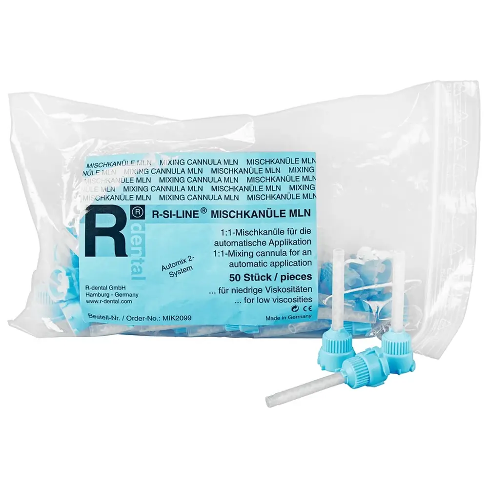 R-Dental R-SI-LINE® MISCHKANÜLE MLN - Beutel 50 Stück blau/weiß