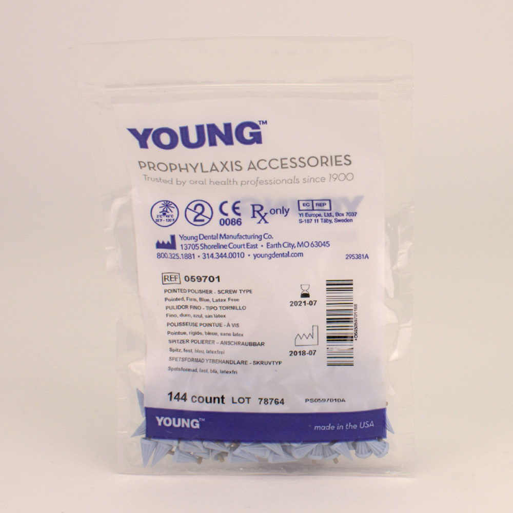 Young Polierspitze Web LF blau 144St