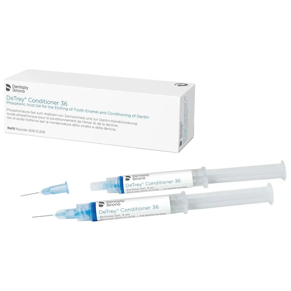 Dentsply Sirona Conditioner 36 - Packung 2 x 3 ml Spritze Ätzgel, 25 Applikatornadeln