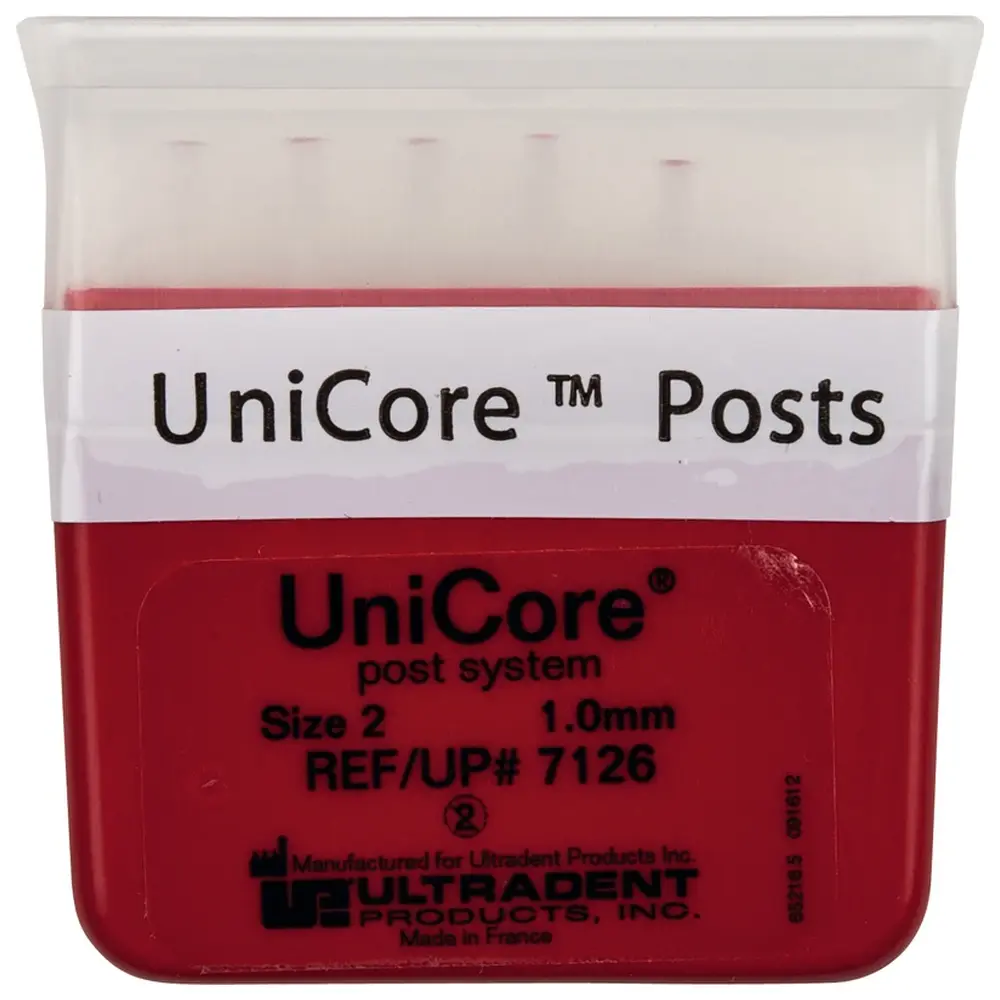 Ultradent Products UniCore™ - Packung 5 Wurzelstifte rot, Gr. 2